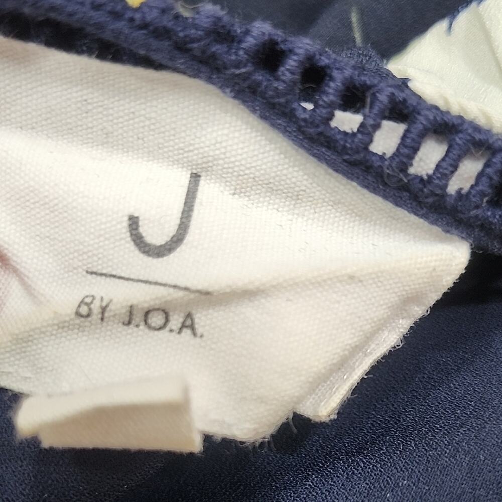 J.O.A. Navy Floral Tie-Front Top - Picture 11 of 12